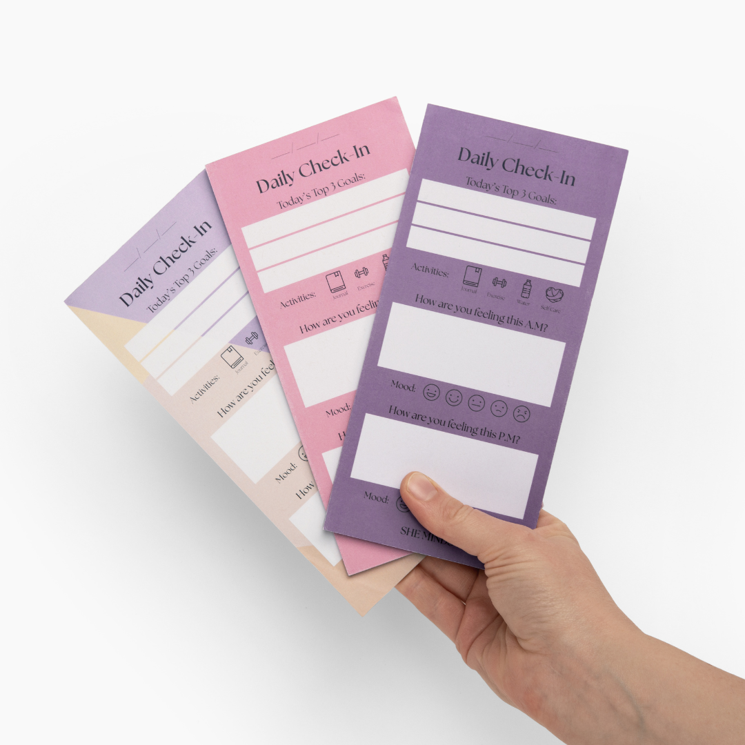 She H Notepad She Minds Daily Check In Notepad