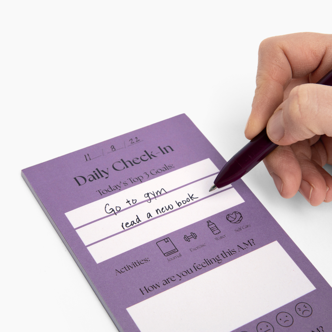 She H Notepad She Minds Daily Check In Notepad