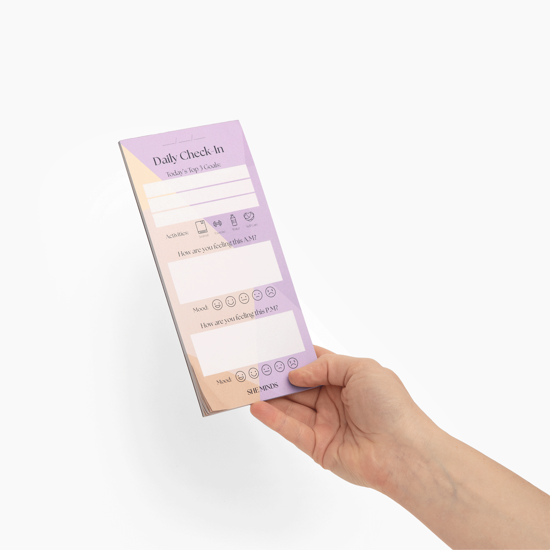 She H Notepad She Minds Daily Check In Notepad